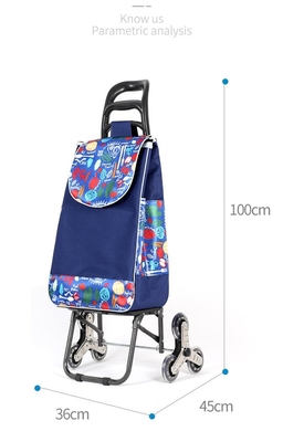 80-100litres Shopping Trolley Bag With Wheels Collapsible Grocery Cart