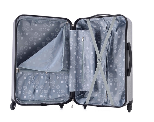 Hard Luggage Sets 3 Piece Lightweight With Single Tie Rod Trolley System,  360 Degree Light Durable Wheels, TSA Lock