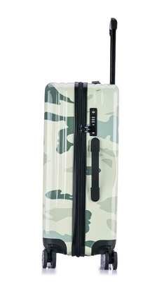 ABS Luggage Set 3 Piece Set With Camouflage PC Printing,   Recessed Plane Wheel Durable  TSA Lock  Aluminium Trolley