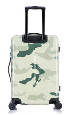ABS Luggage Set 3 Piece Set With Camouflage PC Printing,   Recessed Plane Wheel Durable  TSA Lock  Aluminium Trolley