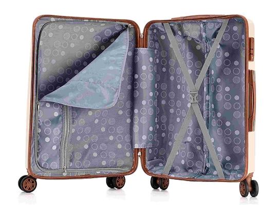 ABS Luggage Set 3 Piece Set With Camouflage PC Printing Recessed Plane Wheel Durable  TSA Lock  Aluminium Trolley