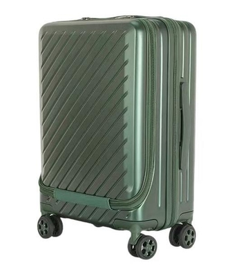 OEM ODM Hardside Carry On Luggage With Front Pocket Double Wheels