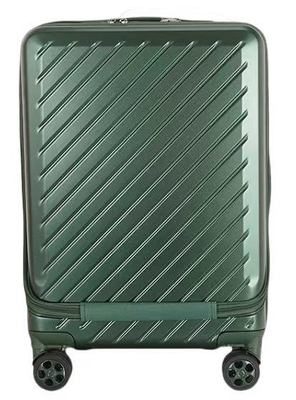 OEM ODM Hardside Carry On Luggage With Front Pocket Double Wheels