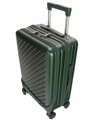 OEM ODM Hardside Carry On Luggage With Front Pocket Double Wheels