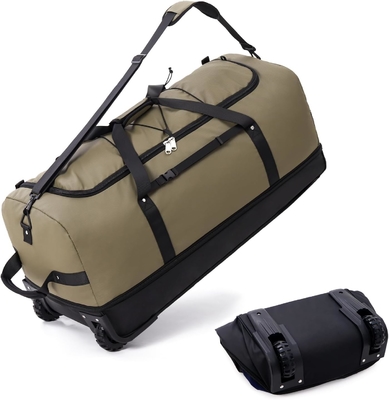 Large Capacity Expandable Foldable Travel Duffle Bag Rolling Gym Bag  115-140Litres