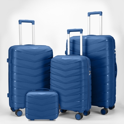Scratch Resistant  Polypropylene Luggage Bags 4Pcs Set Mutiple Color