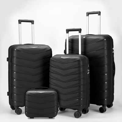 Scratch Resistant  Polypropylene Luggage Bags 4Pcs Set Mutiple Color