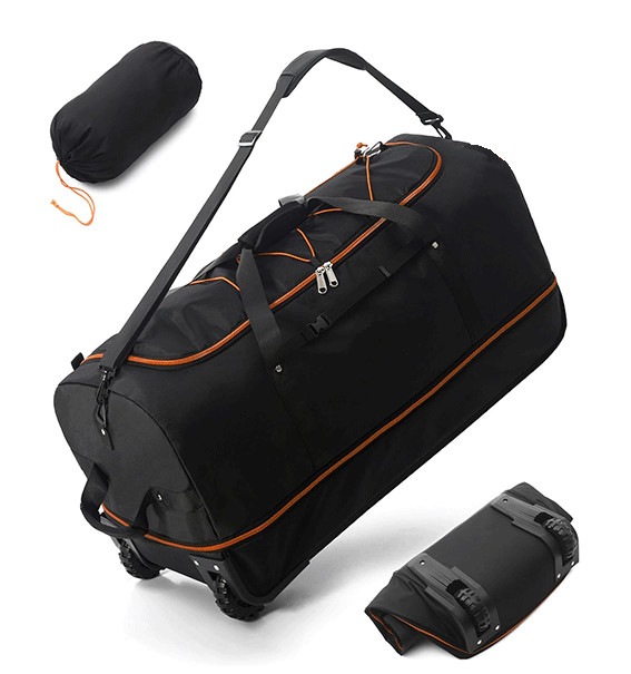 Large Capacity Expandable Foldable Travel Duffle Bag Rolling Gym Bag  115-140Litres